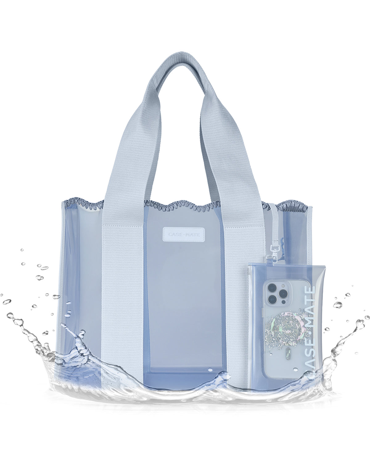Case-Mate Light Blue Jelly Crochet Tote With Phone Pouch