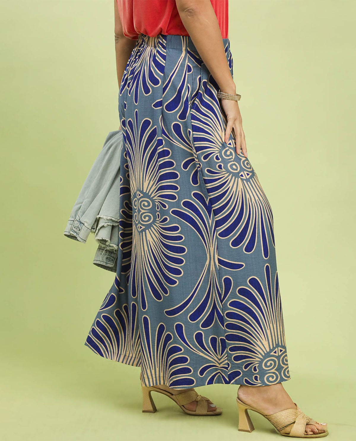 Umgee Print Soft Pant Cerulean