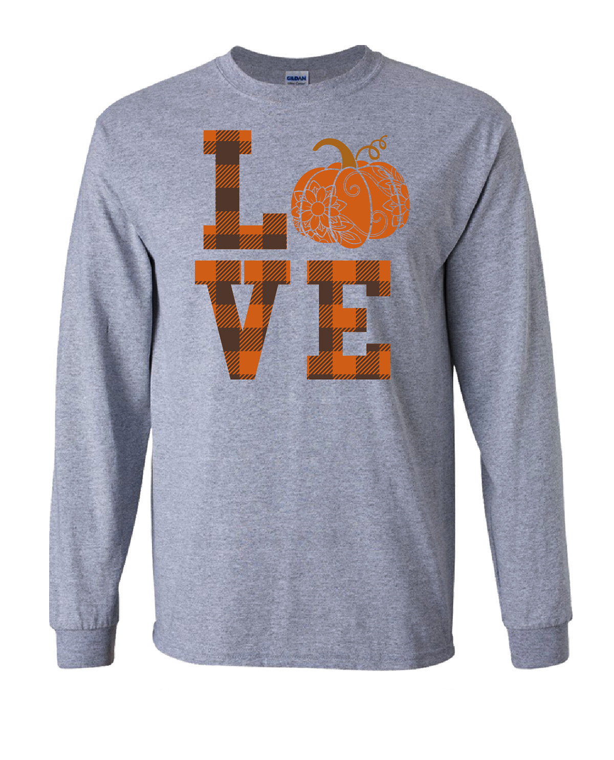 Missy Flannel Fall Love Long Sleeve Tee