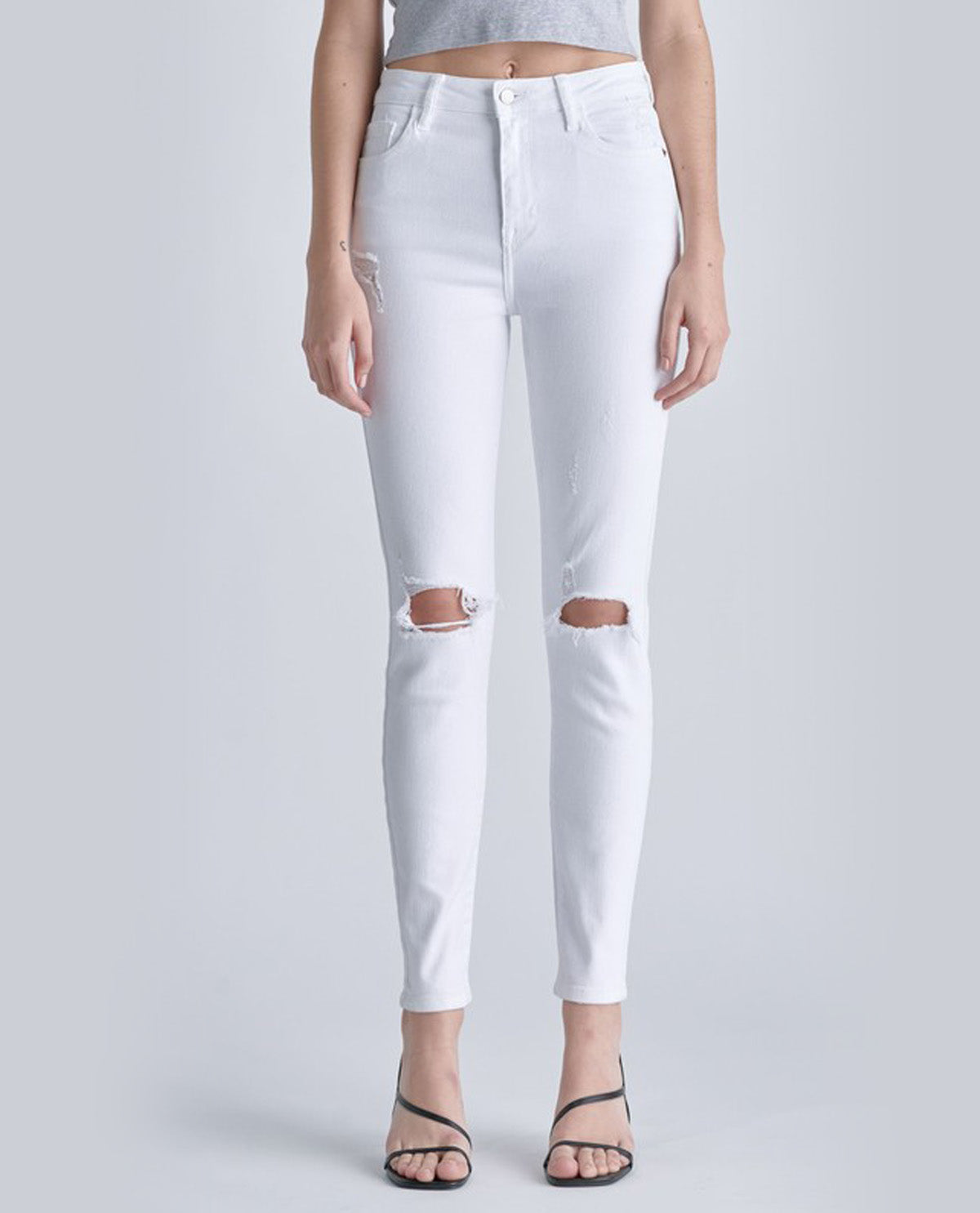 Cello High Rise Distress Ankle Skinny Jeans