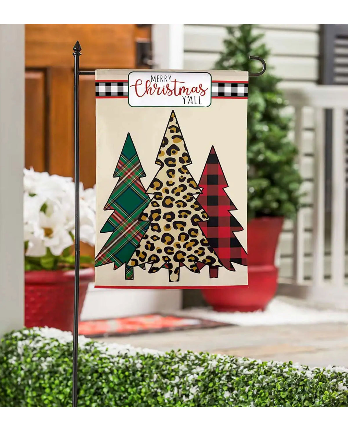 Christmas Tree Garden Suede Flag