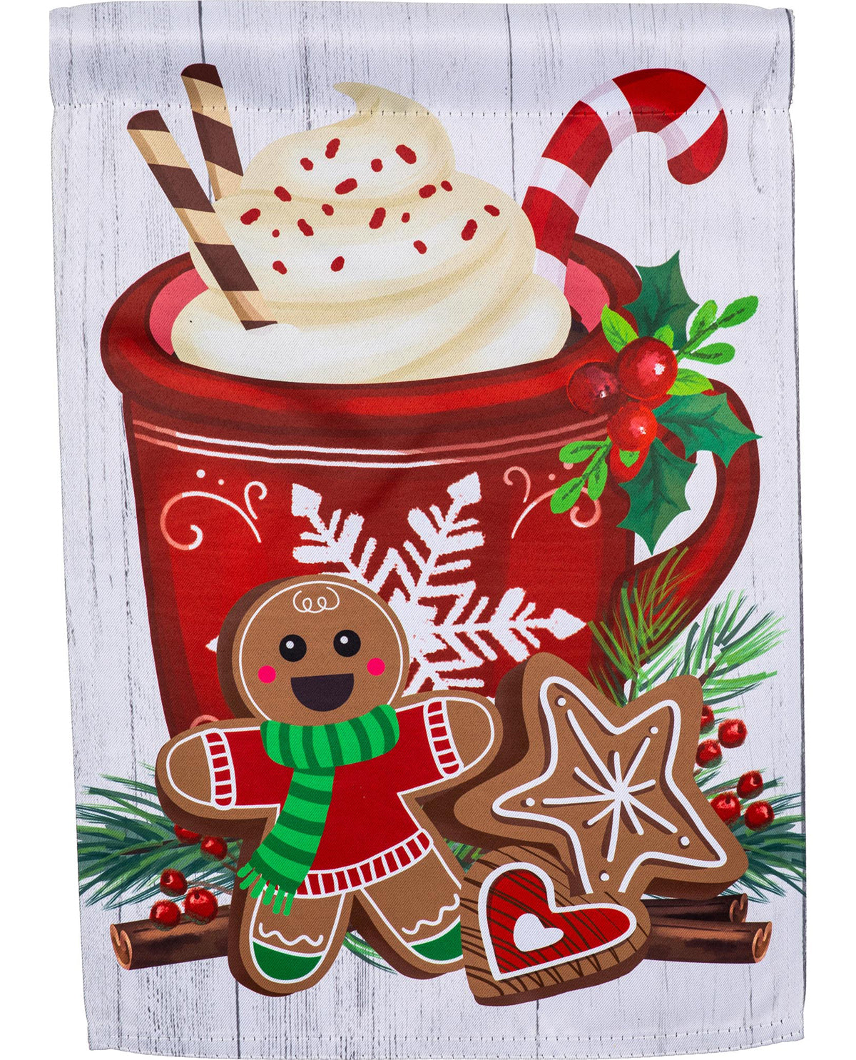 Hot Cocoa Suede Garden Flag