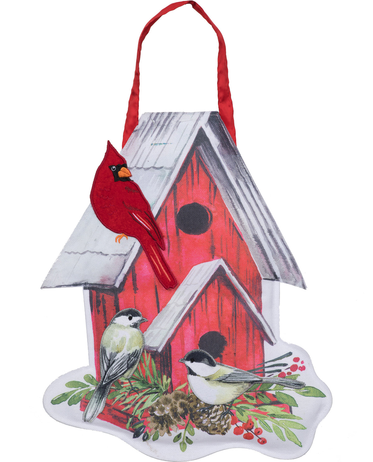 Cardinal Birdhouse Door Decor