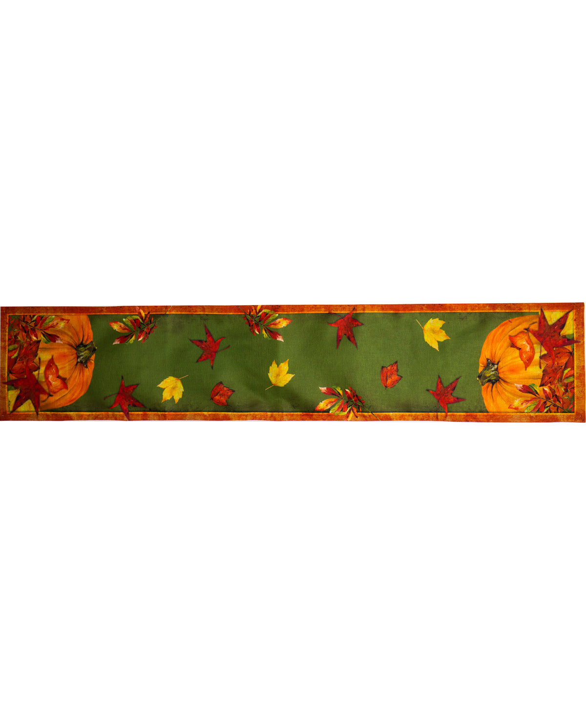 Maple Leaves & Pumpkin Table Runner