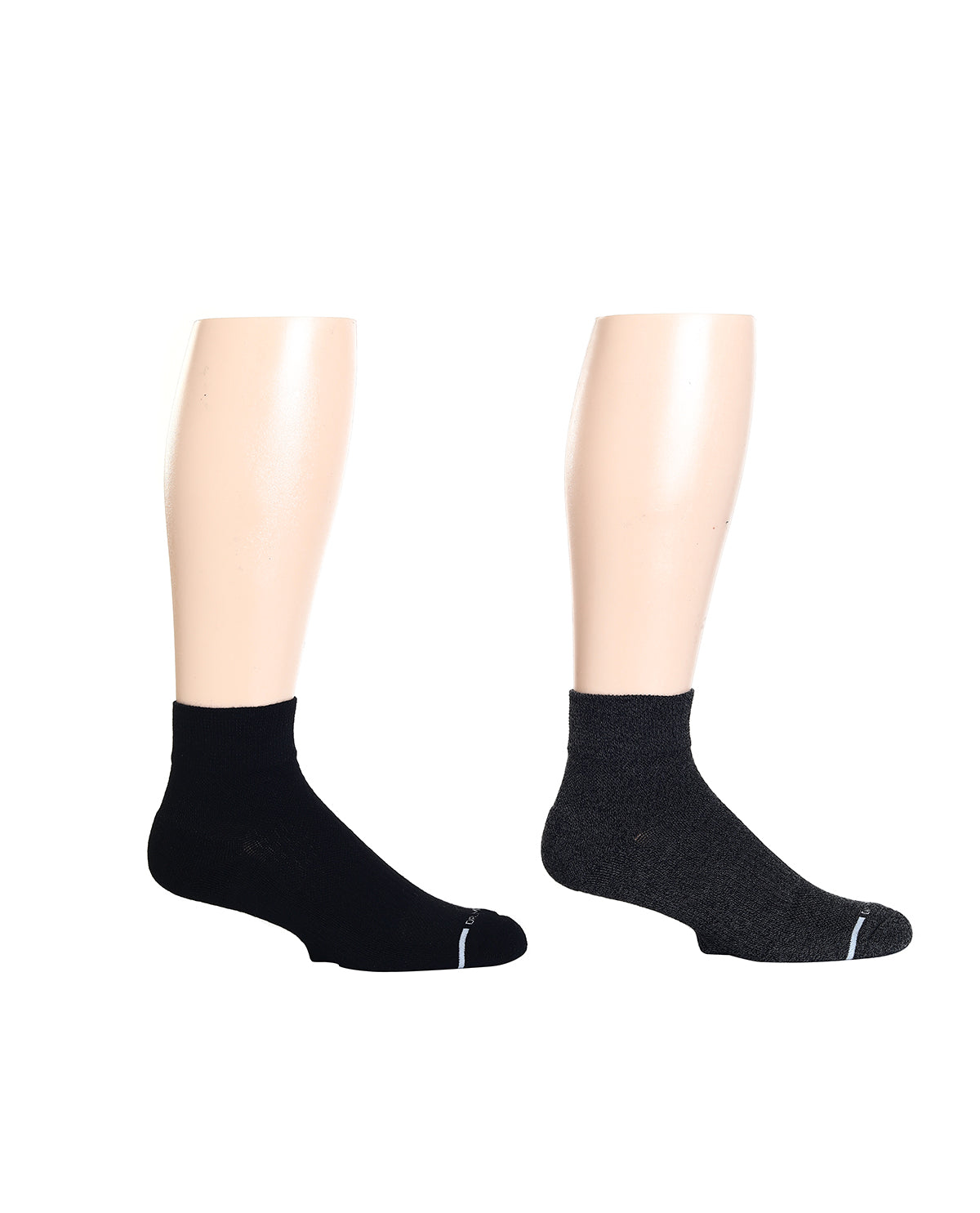 Dr. Motion Men's Solid Quarter Compression Socks - Two Pack