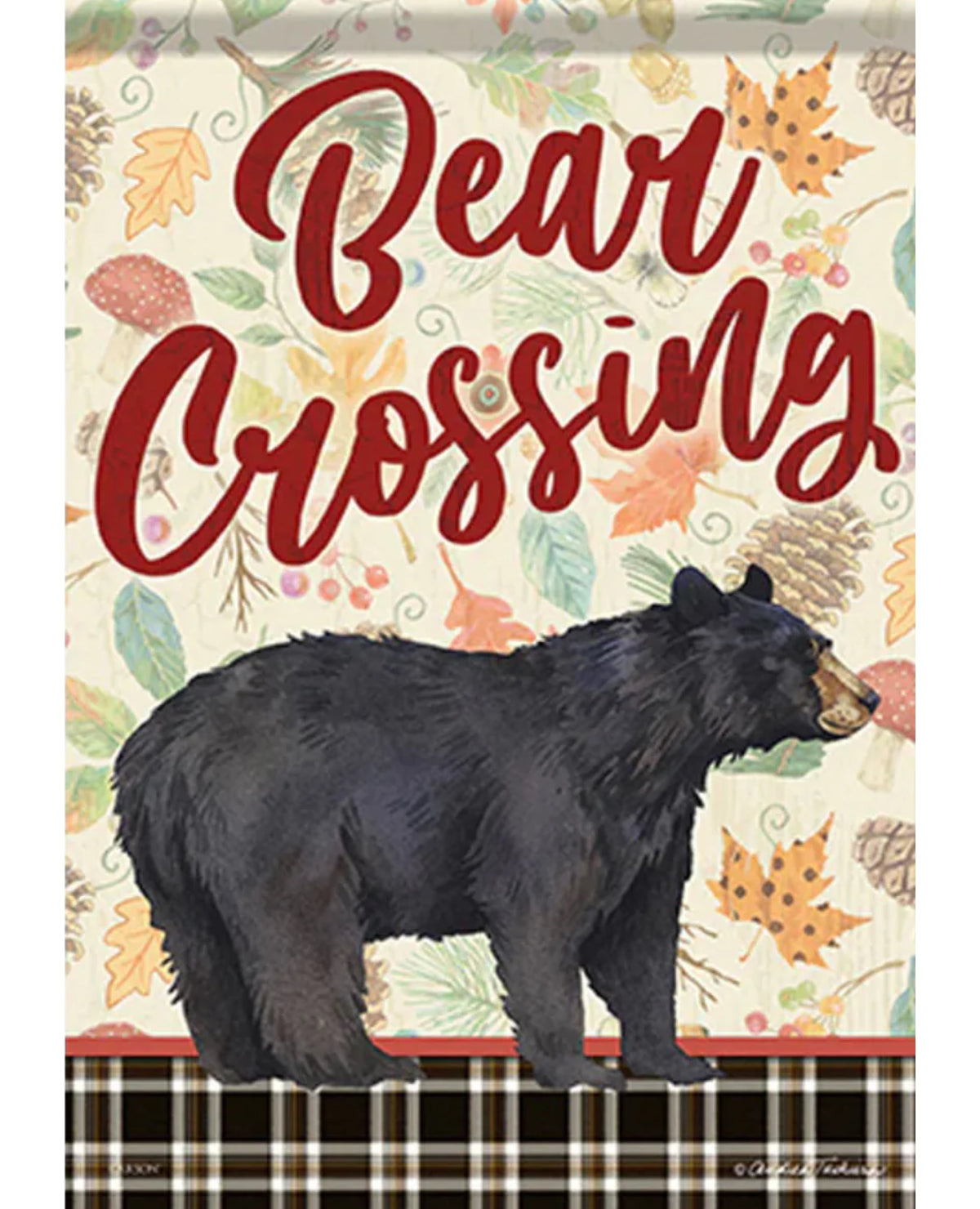 Bear Crossing Garden Flag