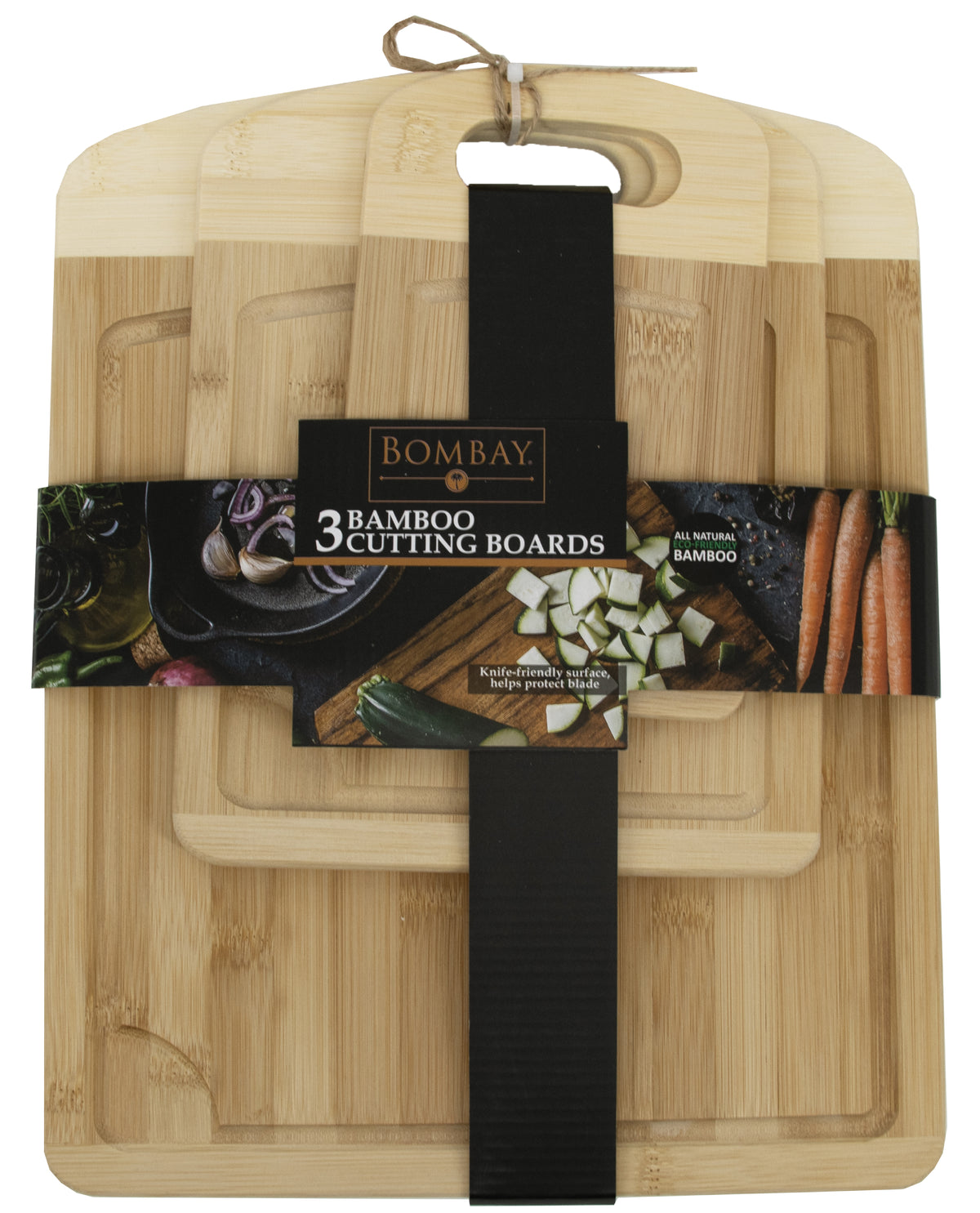 Two-Tone Bamboo Cutting Boards With Juice Grooves