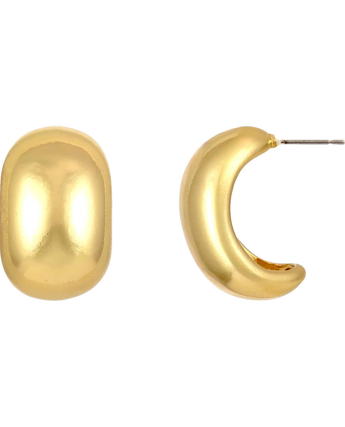 Studio By Dauplaise Gold Post Small Wide Hoop Earrings