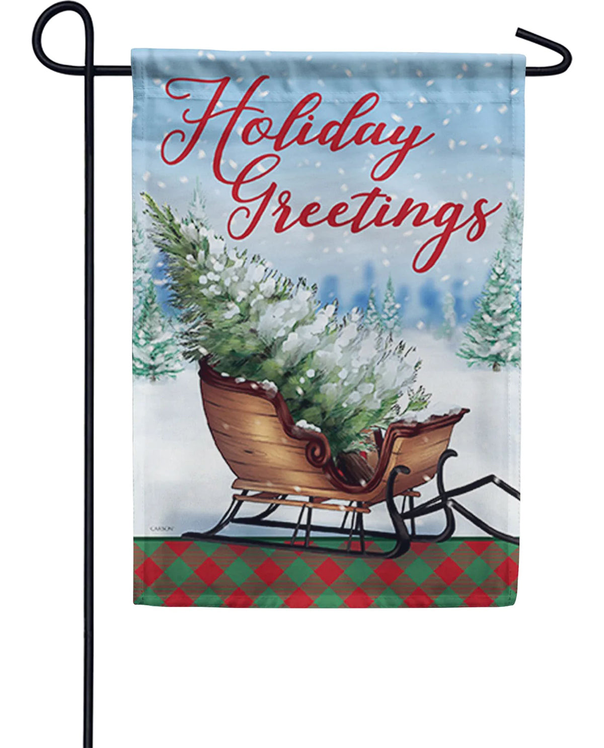 Christmas Sleigh Garden Flag