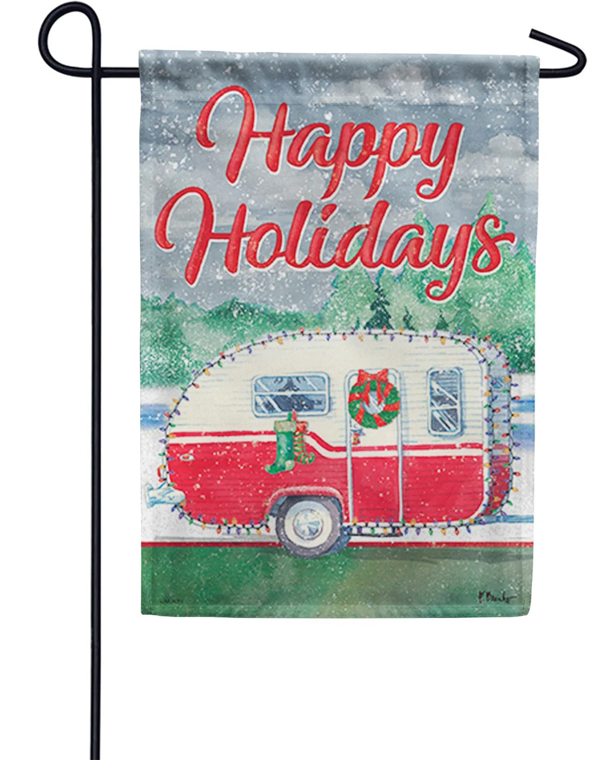 Holiday Campground Garden Flag