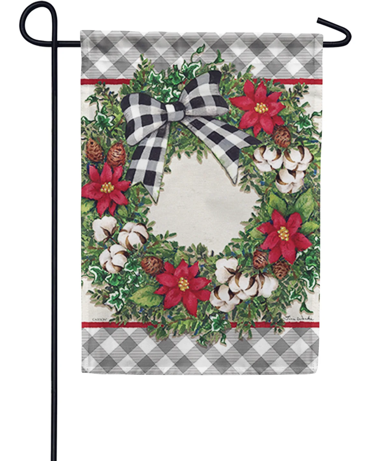 Cotton Wreath Garden Flag