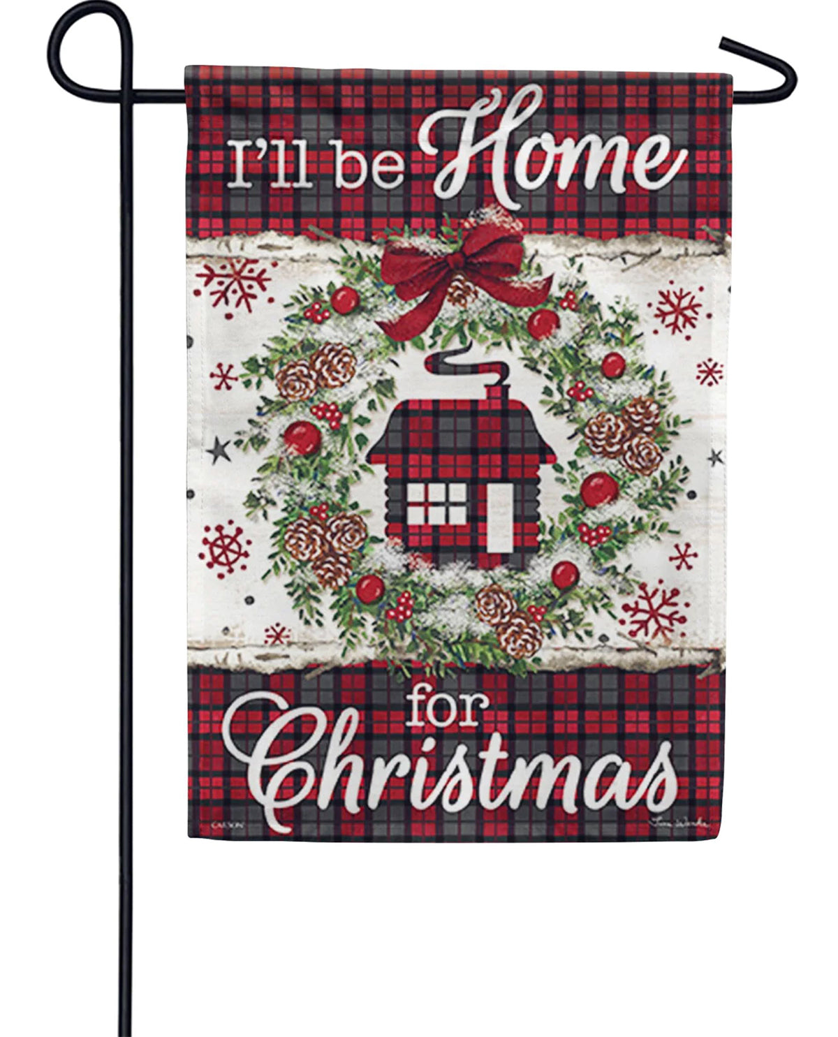 Plaid Cabin Garden Flag