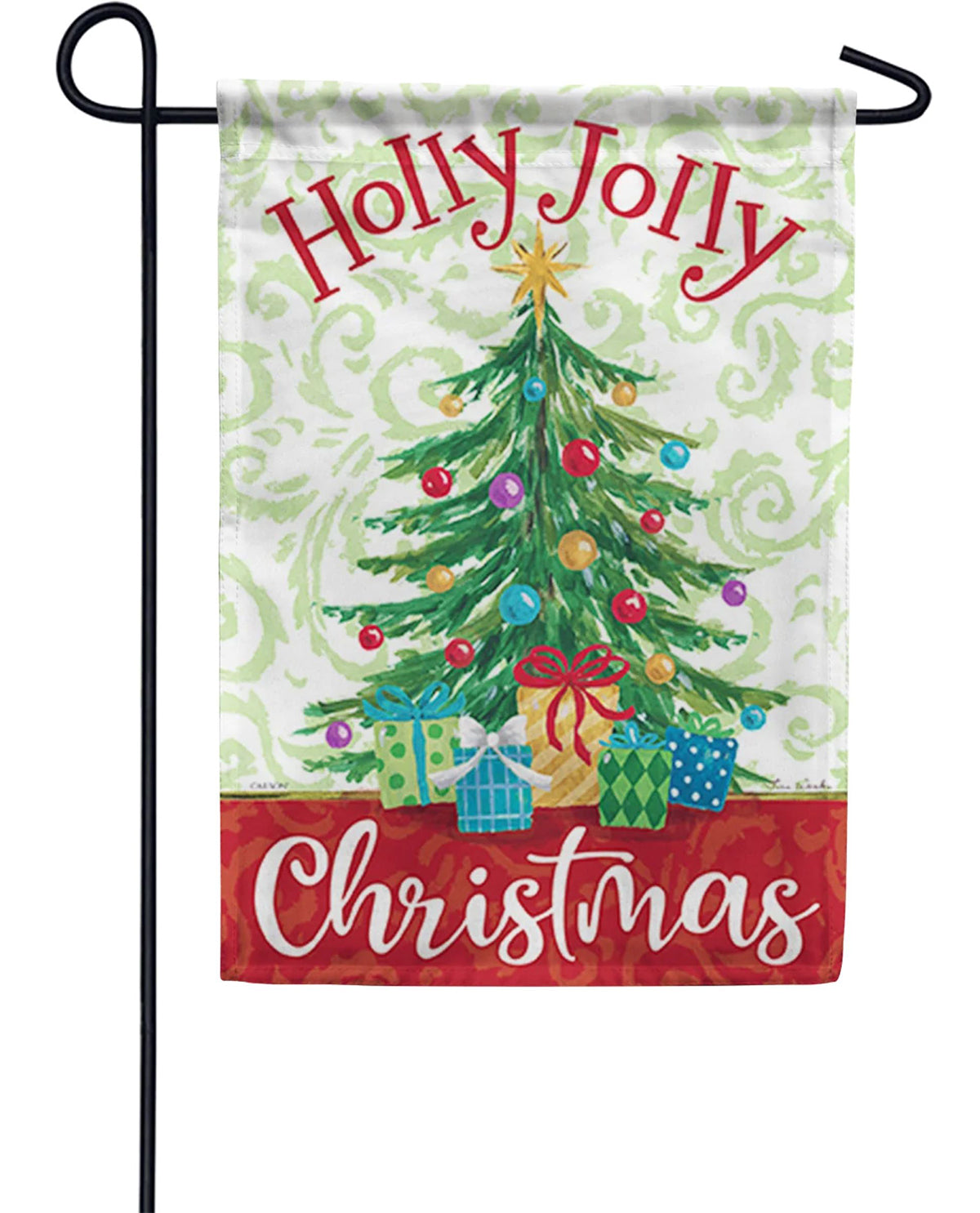 Holly Jolly Christmas Tree Garden Flag