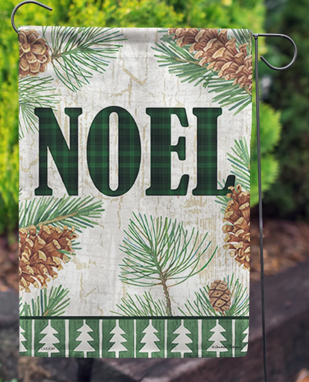 Noel & Pine Garden Flag