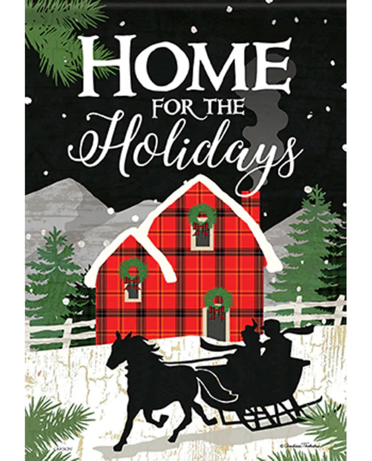 Home for the Holidays Garden Flag