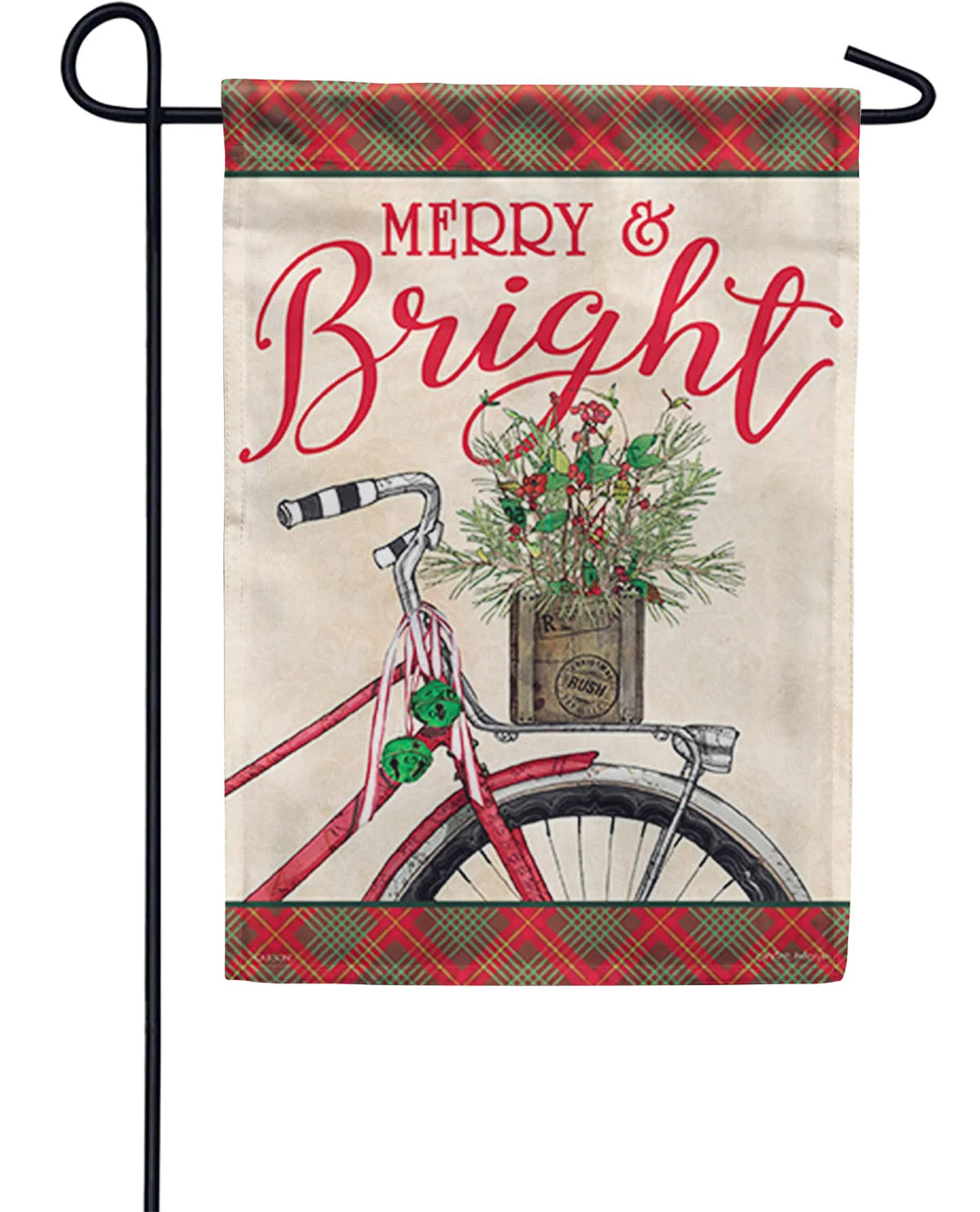 Merry Red Bike Garden Flag