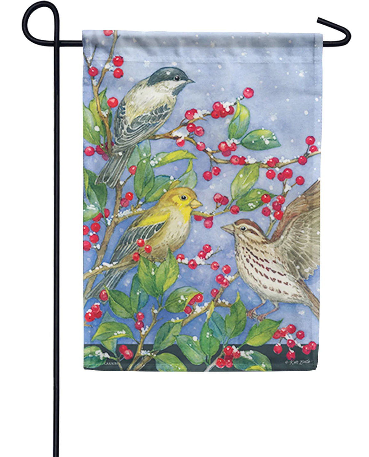 Winter Birds Garden Flag