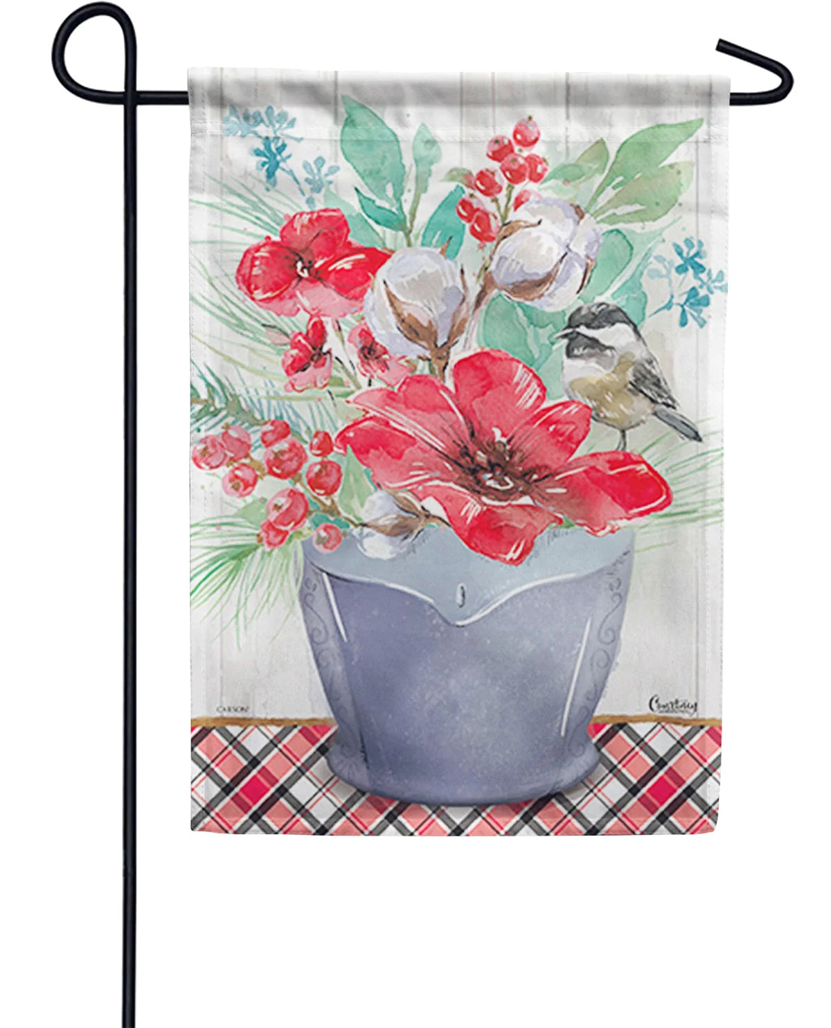 Foil Christmas Cotton Garden Flag