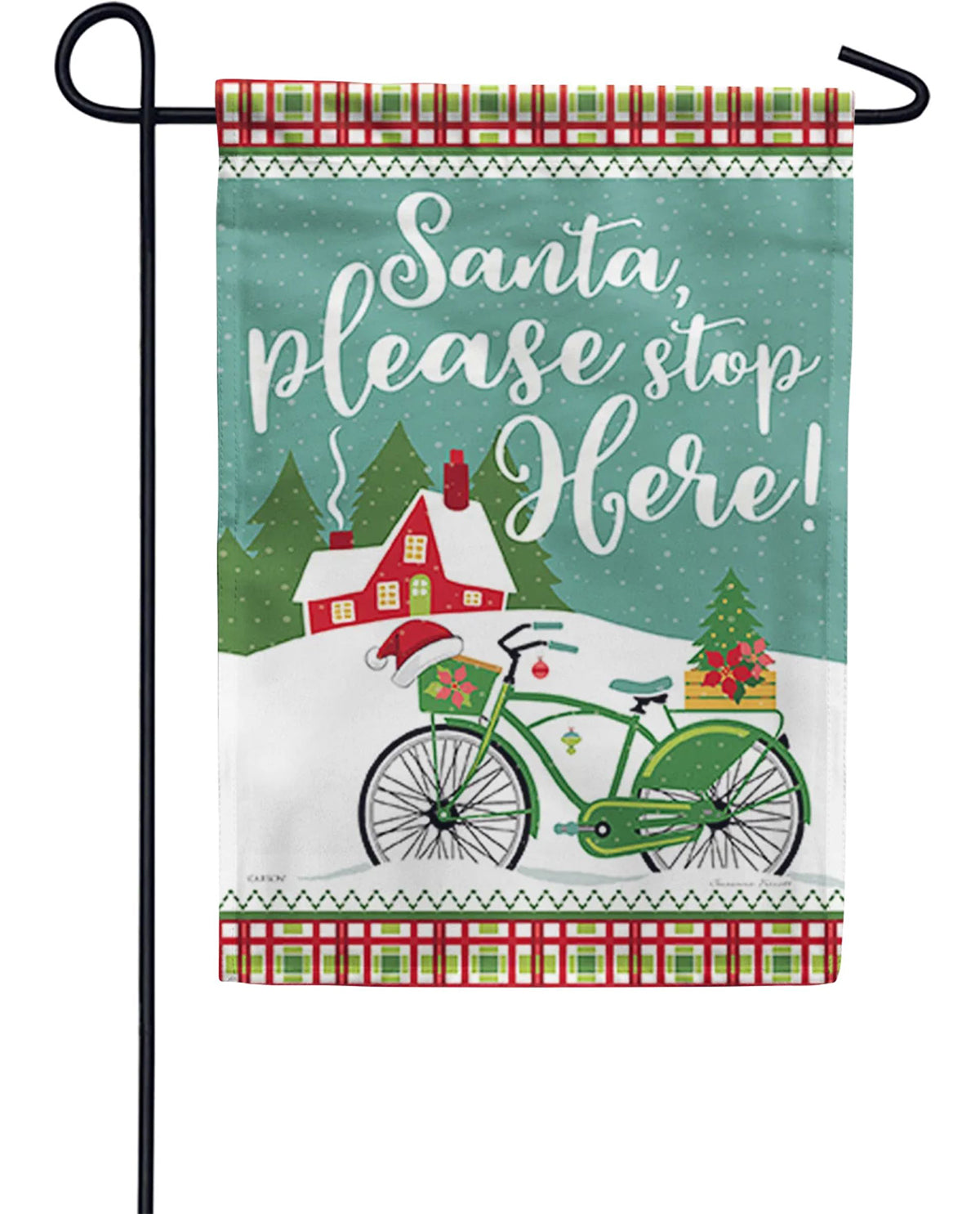 Holiday Bike Garden Flag