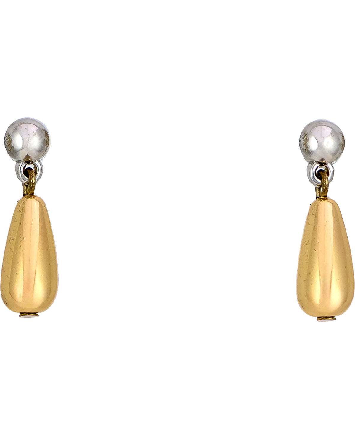 Studio By Dauplaise Two Tone Small Teardrop Earrings