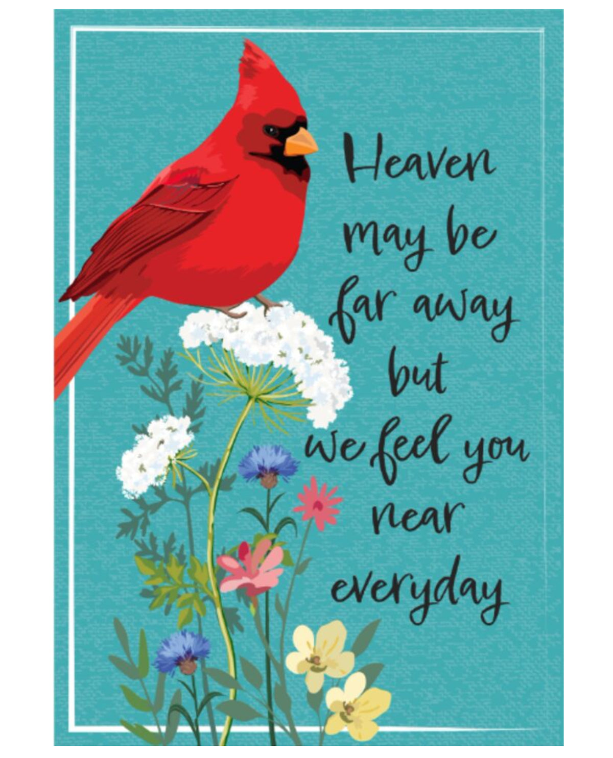 Cardinal Memorial Applique Garden Flag