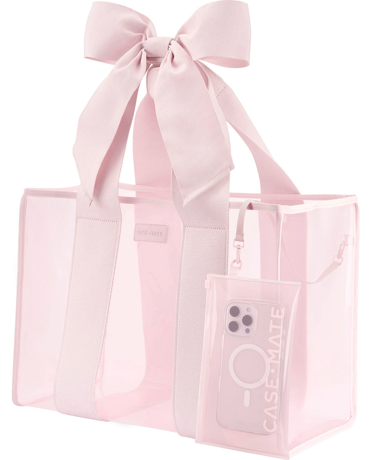 Case-Mate  Pink Jelly Bow Tote With Phone Pouch