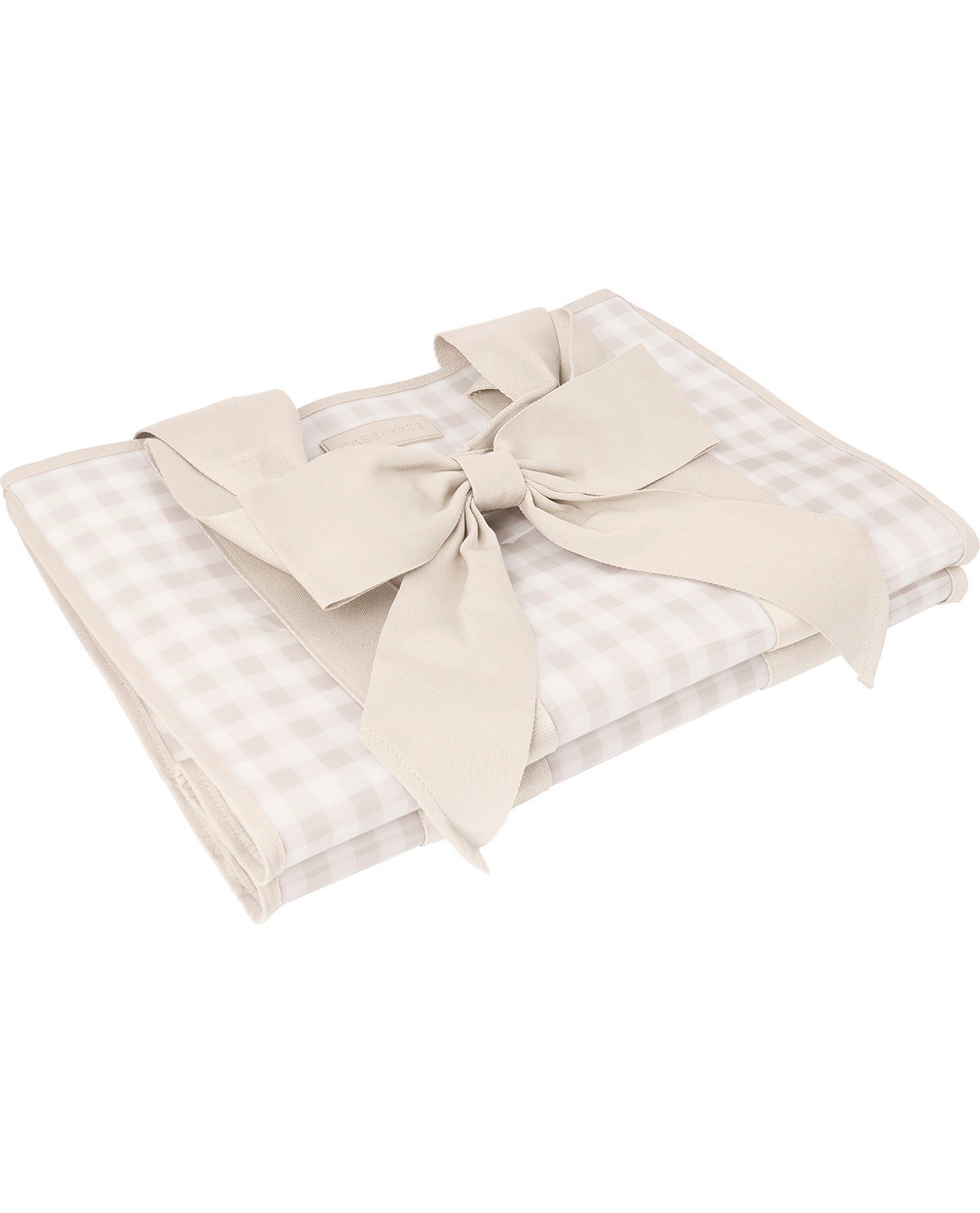 Case-Mate Gingham Jelly Bow Tote With Phone Pouch Beige