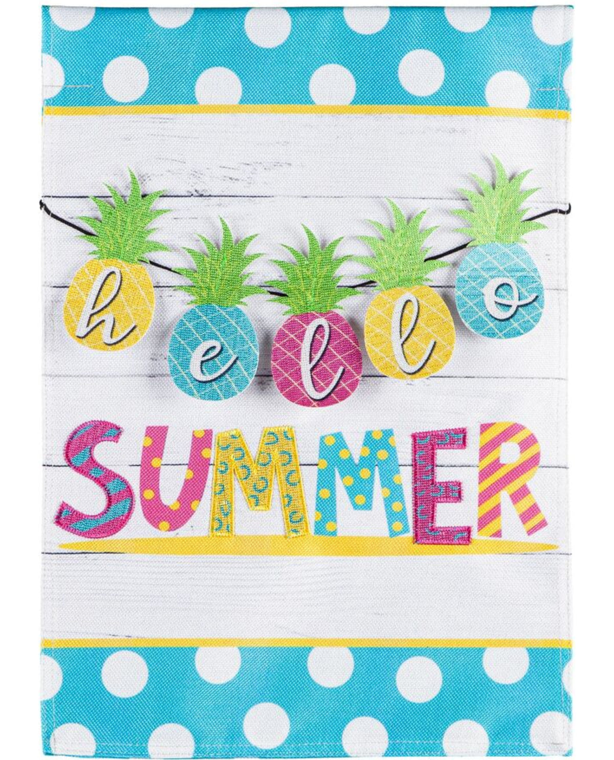 "Hello Summer" Pineapple Banner Flag