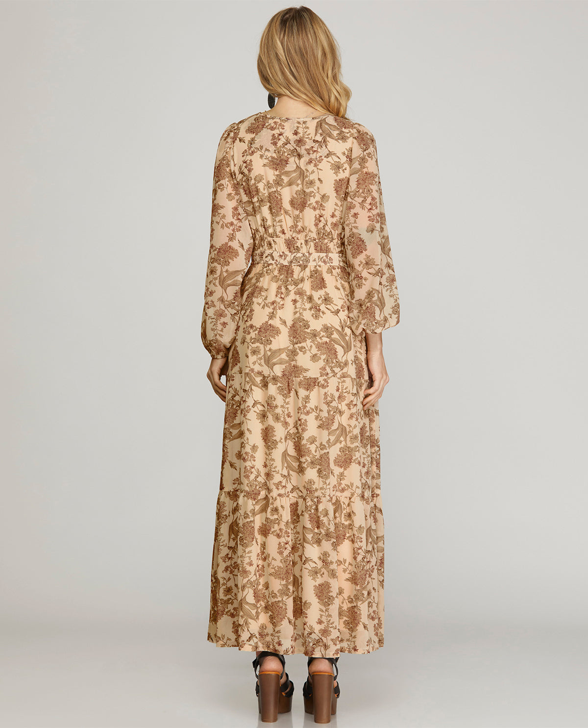 Woven Floral Maxi Dress