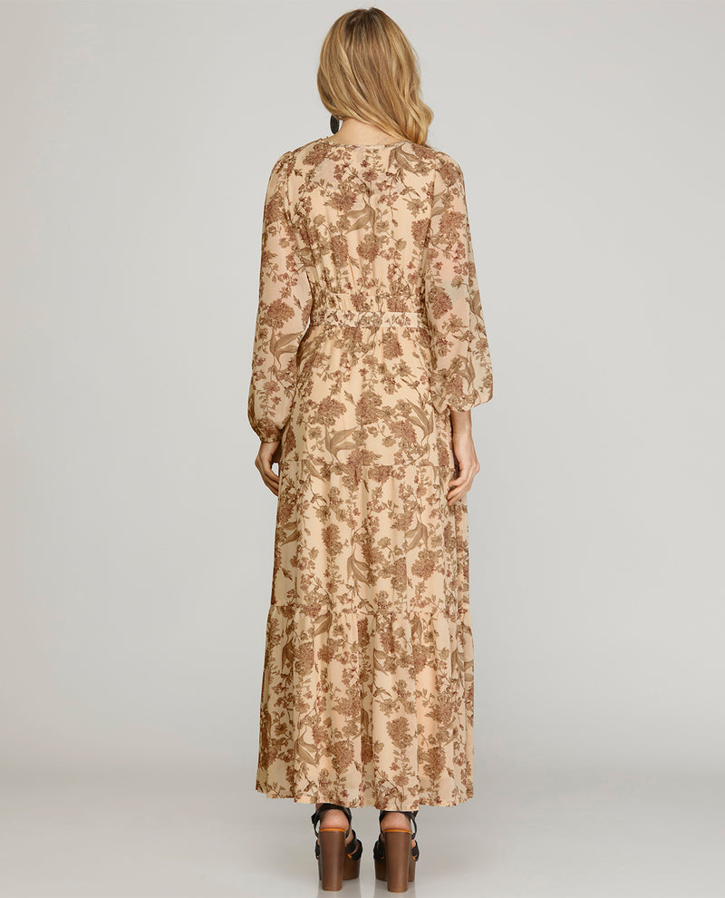 Woven Floral Maxi Dress