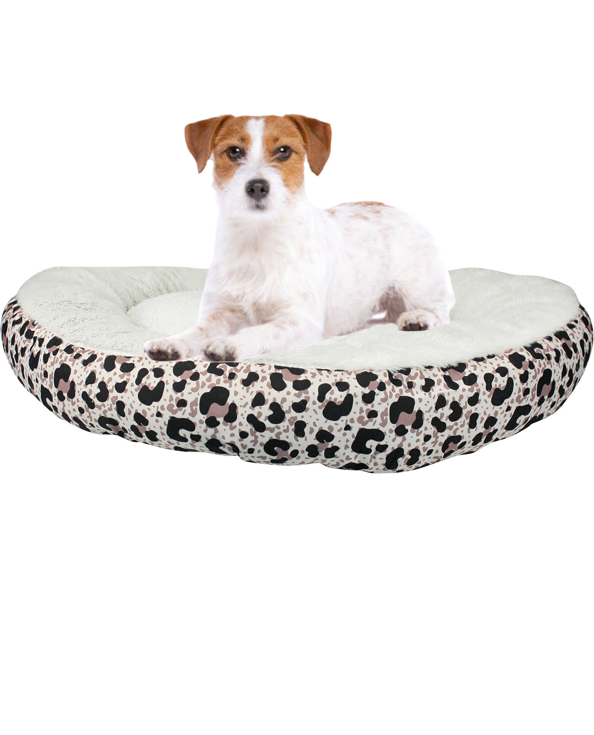 21.5" Round Pet Bed - All Over Spots - Tan