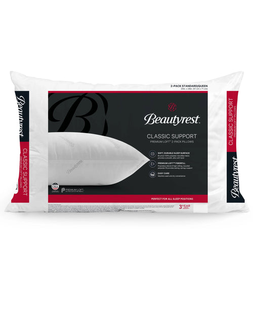 Beautyrest Classic Support pillow packaging on a white background
