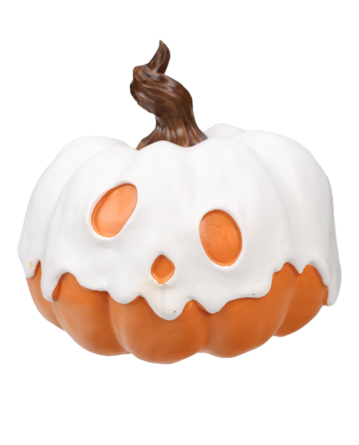 9" Drip Ghost Pumpkin