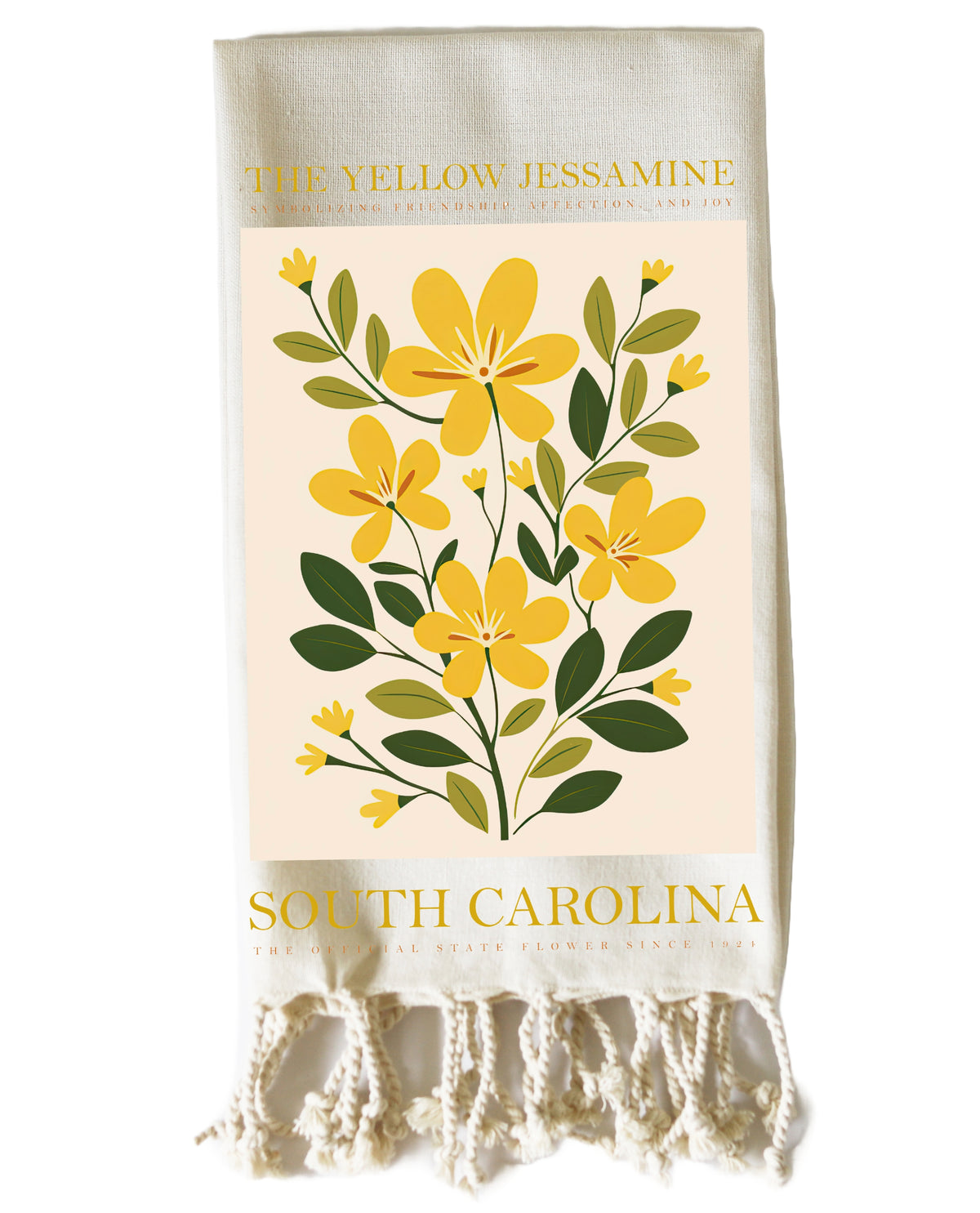 South Carolina State Flower Fringe Towel