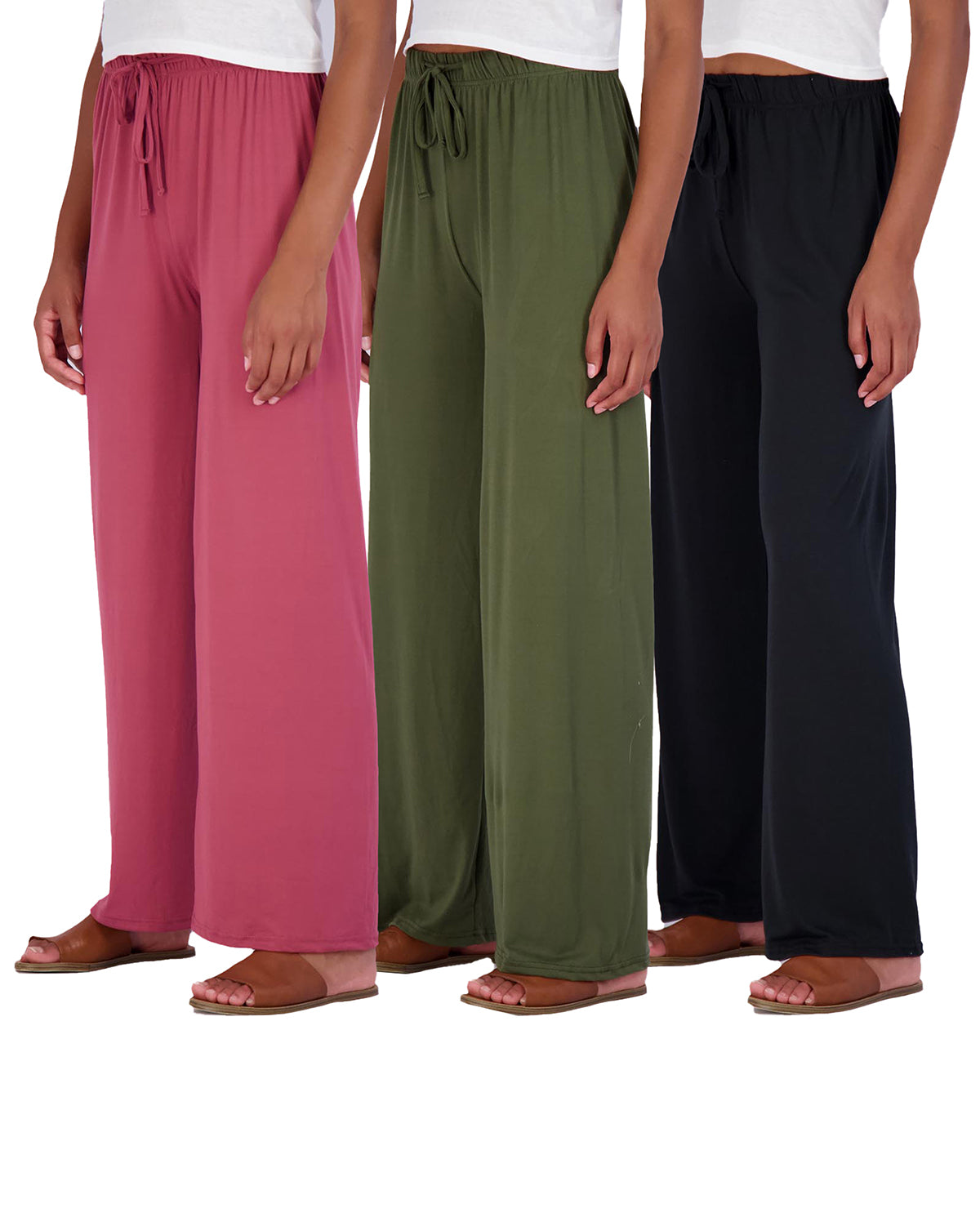 Real Essentials Ladies Wide Leg Yummy Palazzo Pant