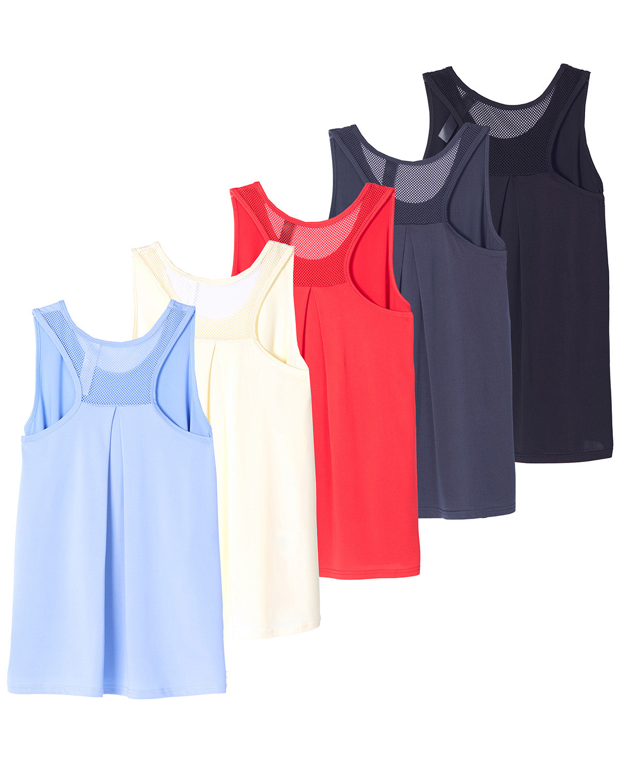 Real Essentials Ladies Racerback Workout Mesh Tank Top