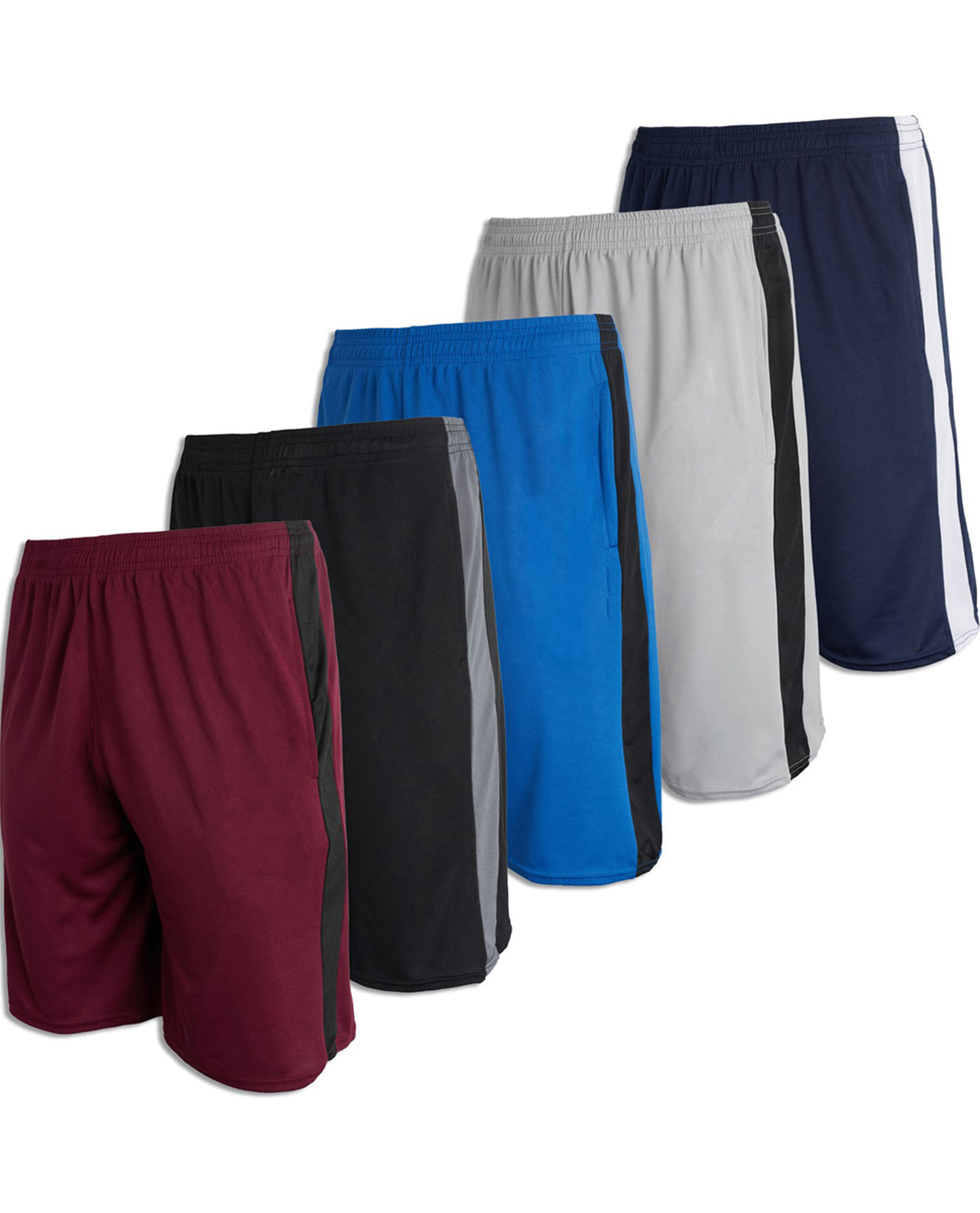 Real Essentials Men's Mesh Athletic Basketball Shorts with Pockets