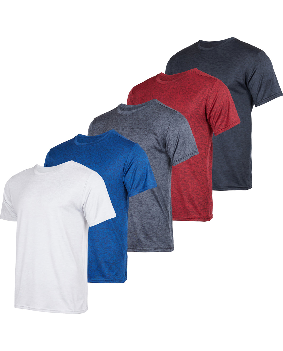 Real Essentials Men's Short Sleeve Dry Fit Active Crew Neck T-Shirt