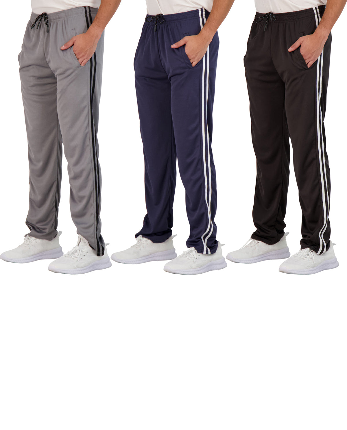 Real Essentials Men's Athletic Mesh Open Bottom Sweatpant