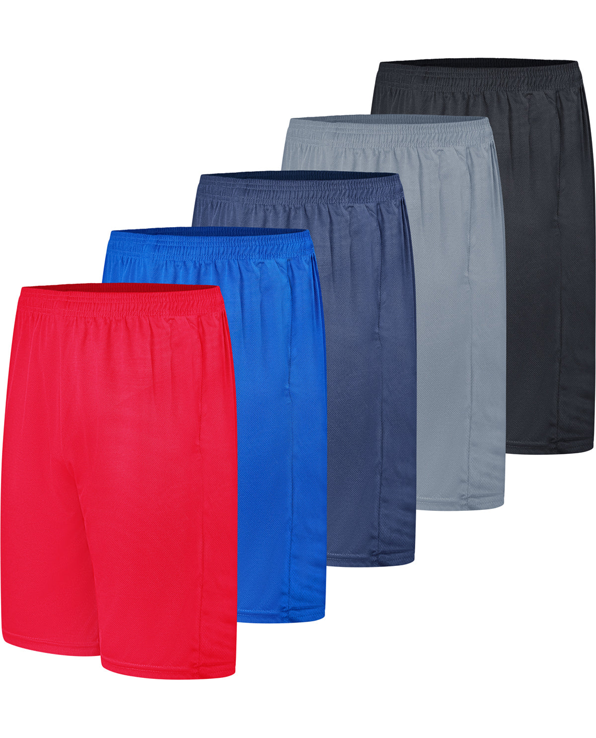 Real Essentials Men's Big & Tall Dry Fit Performance Mesh Shorts