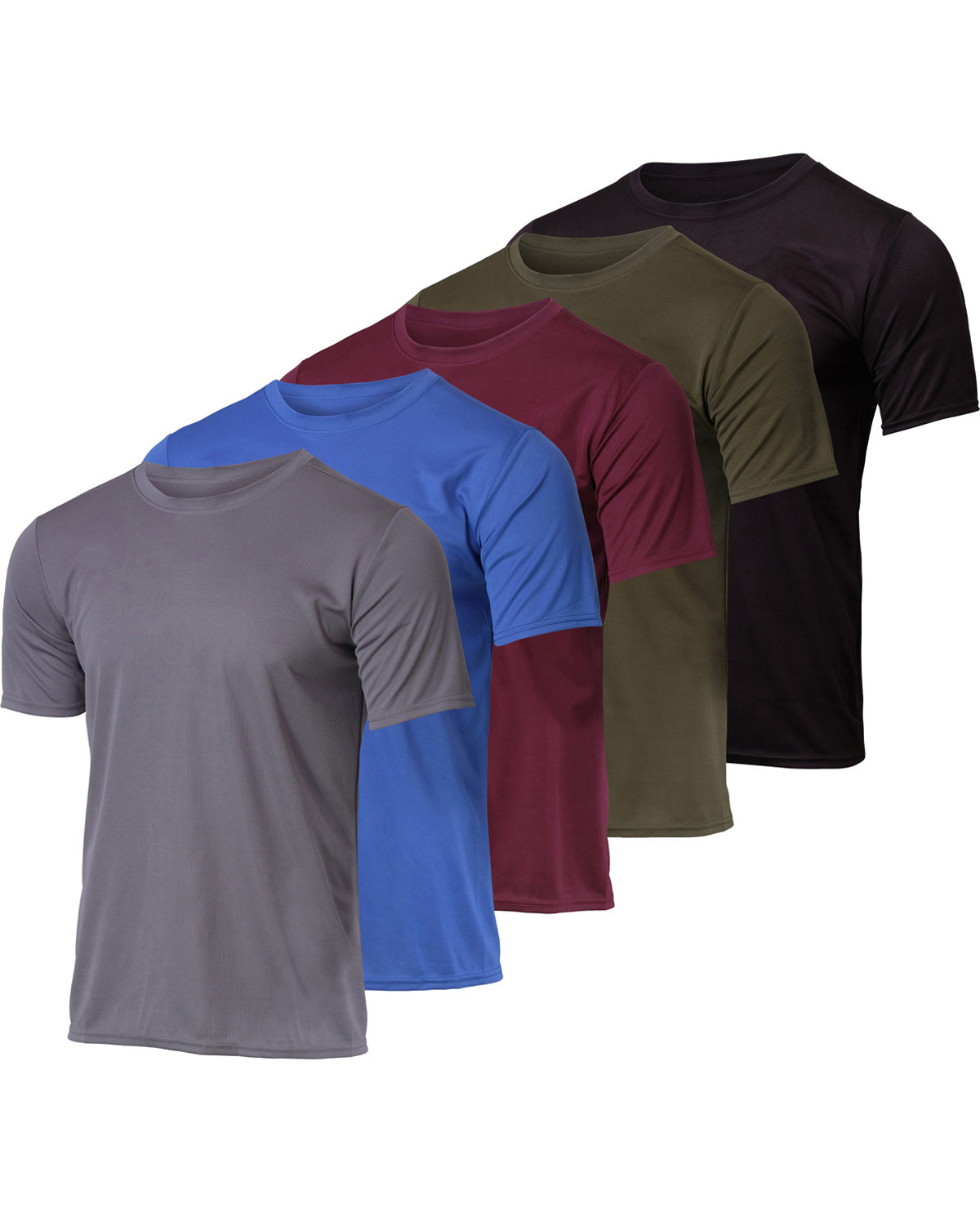 Real Essentials Men's Active Quick Dry Mesh Crew Neck T-Shirt