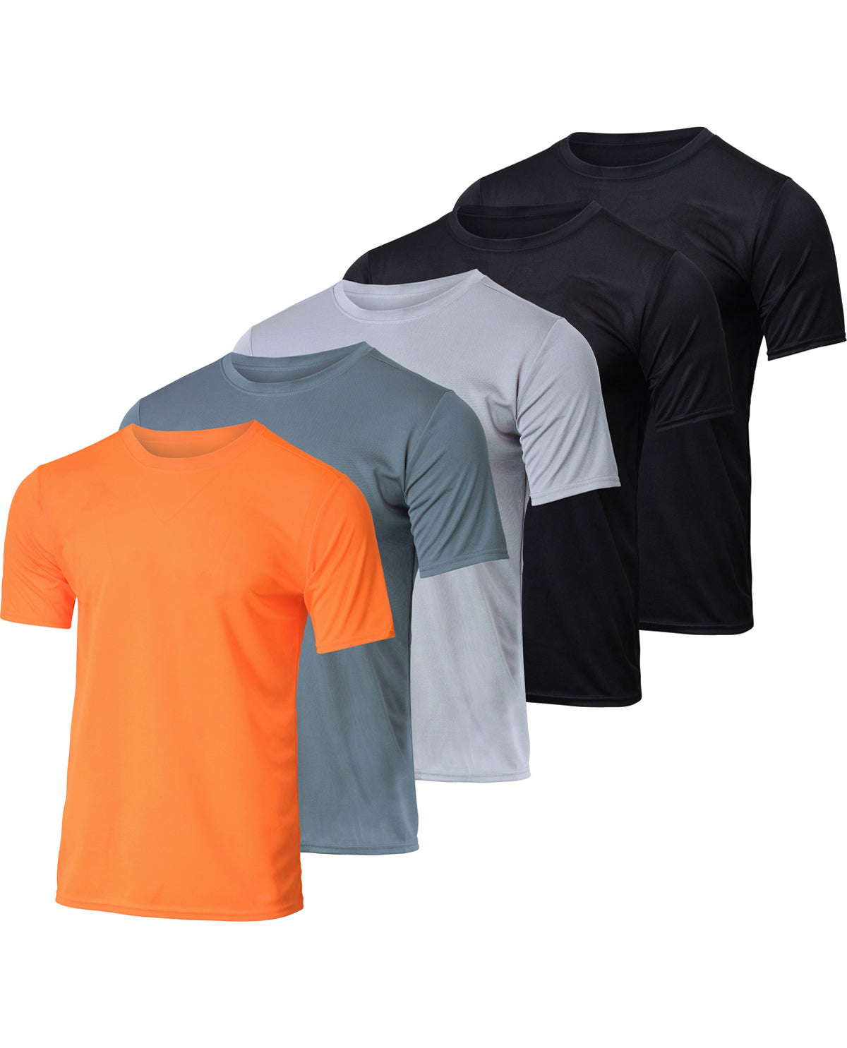 Real Essentials Men's Active Quick Dry Mesh Crew Neck T-Shirt