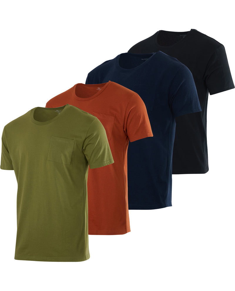 Real Essentials Men's Cotton Performance Short Sleeve Crew Neck T-Shirt
