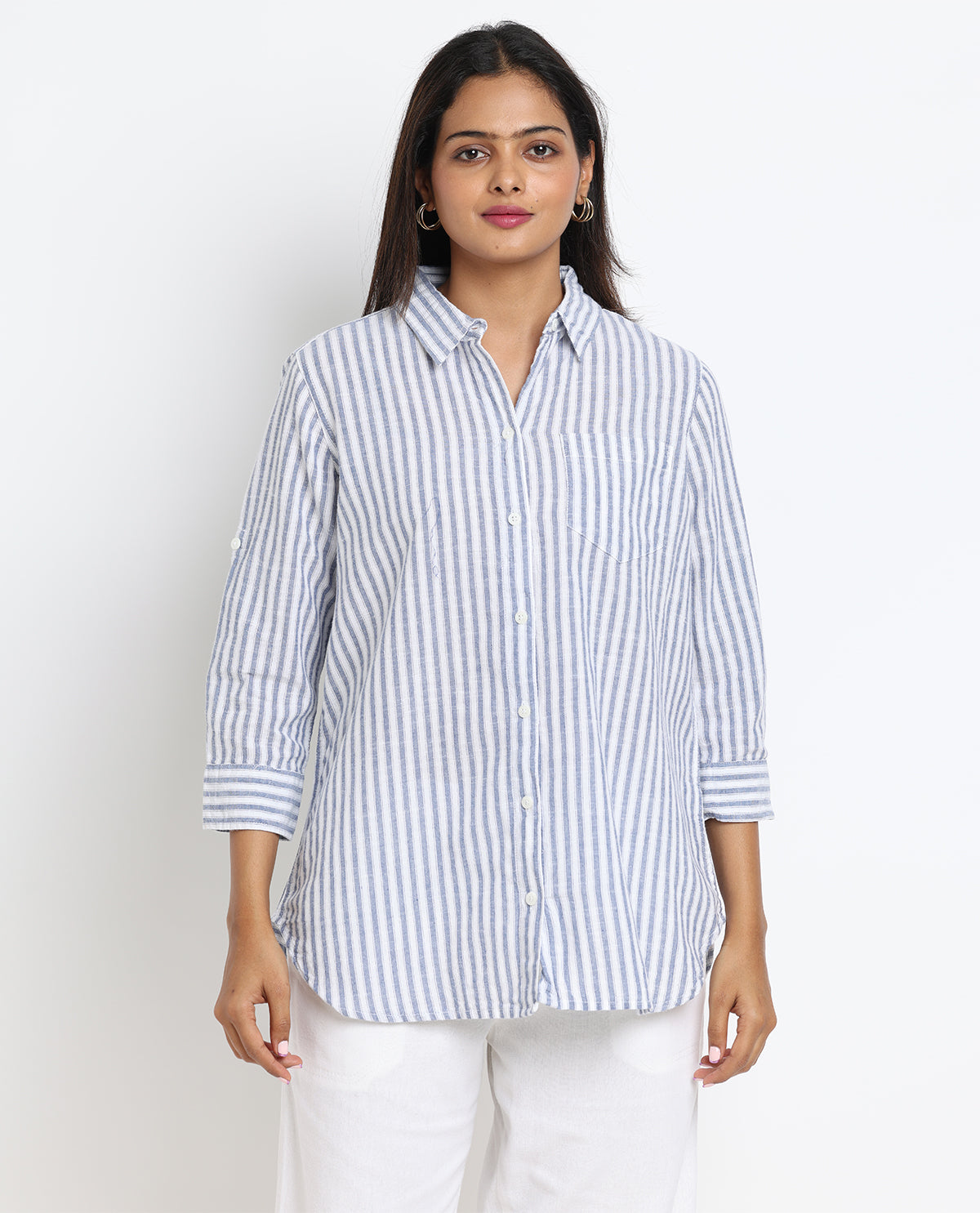 Dash 3/4 Sleeve Linen Top