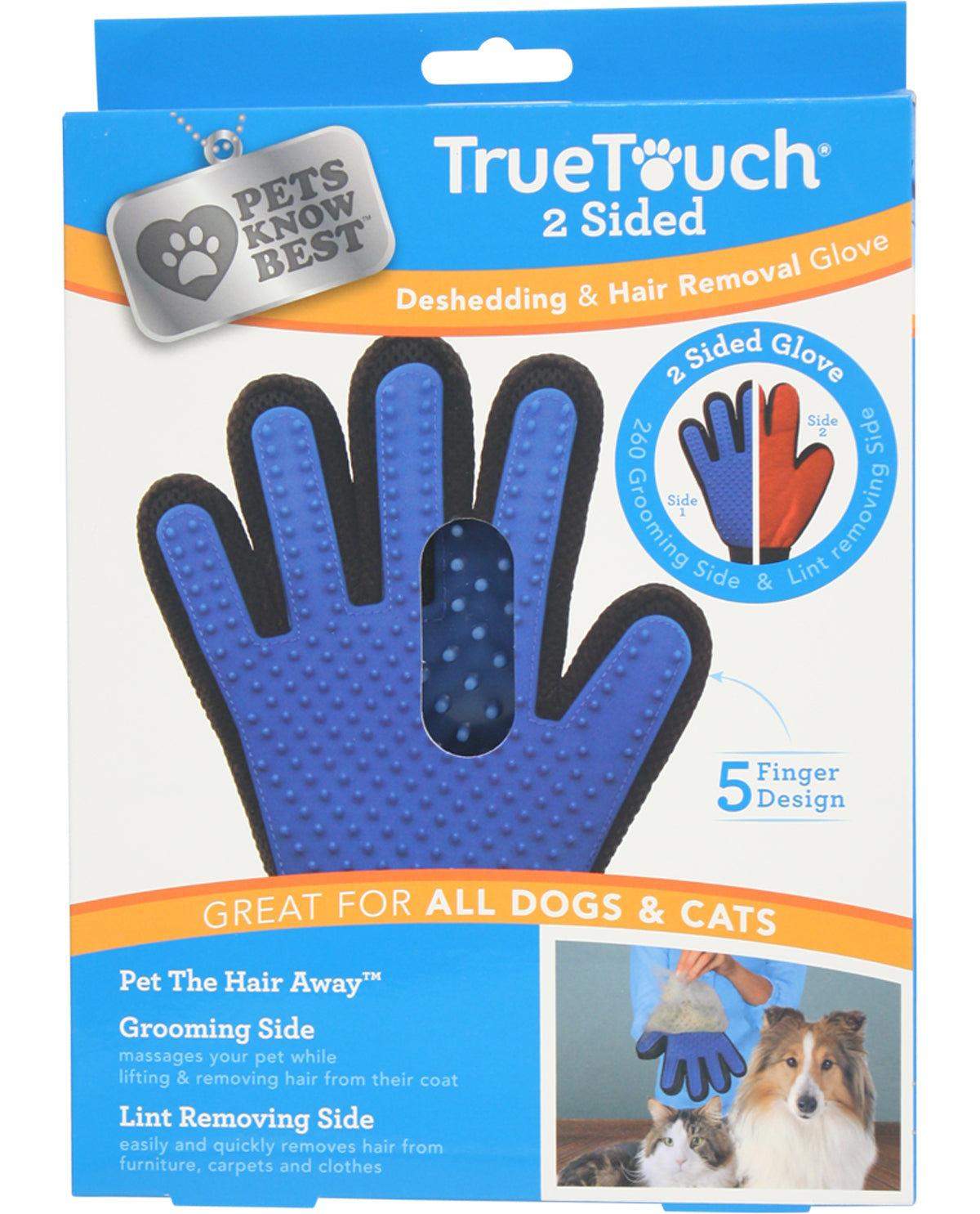 True Touch De-Shedding Pet Grooming Glove