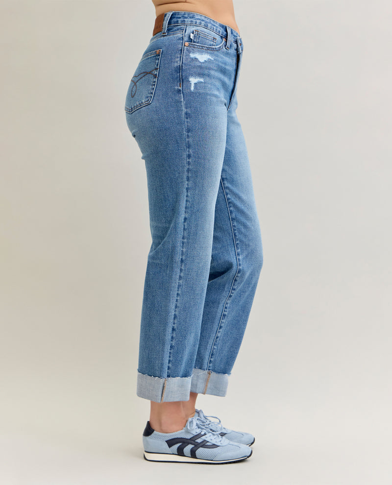 Judy Blue HW BF with Cuff Medium