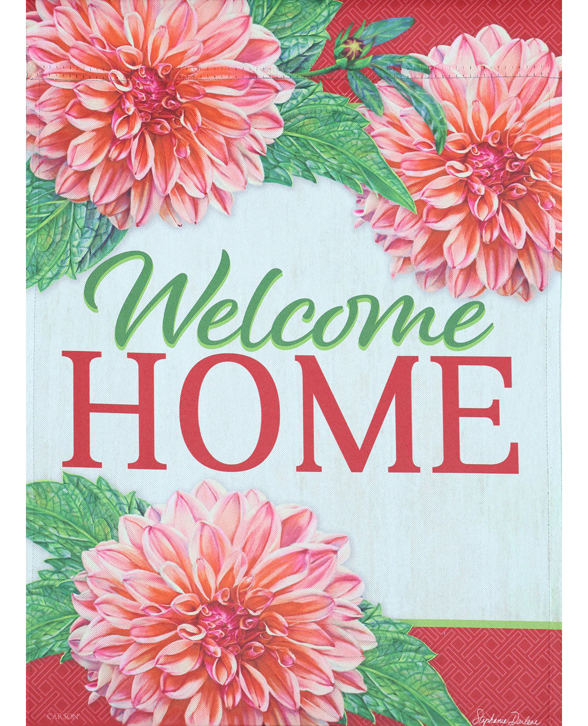 Pink Dahlias Garden Flag