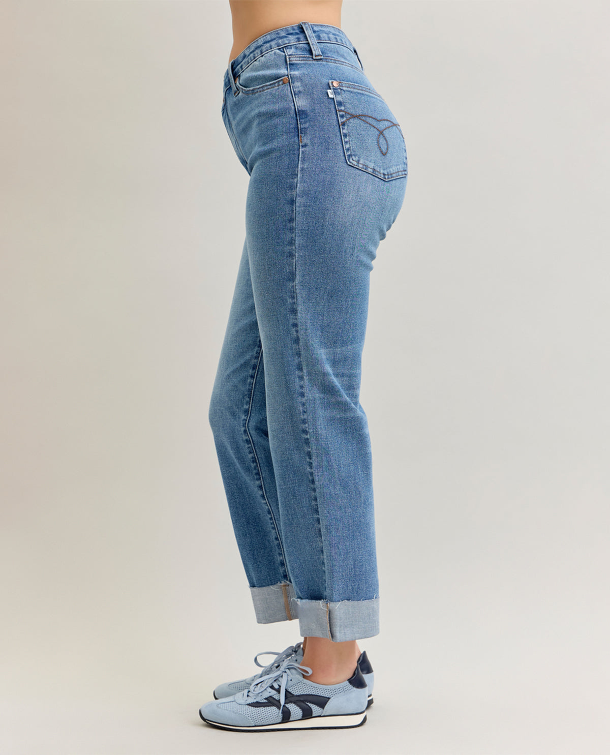 Judy Blue HW BF with Cuff Medium